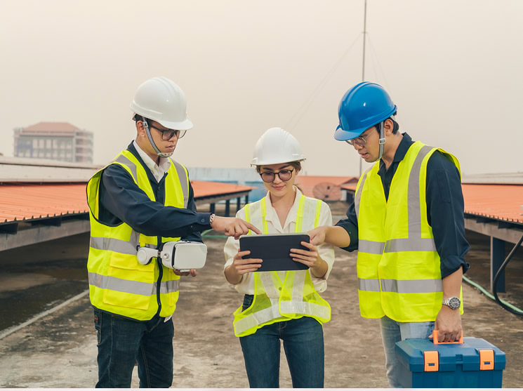 Workers In Vest